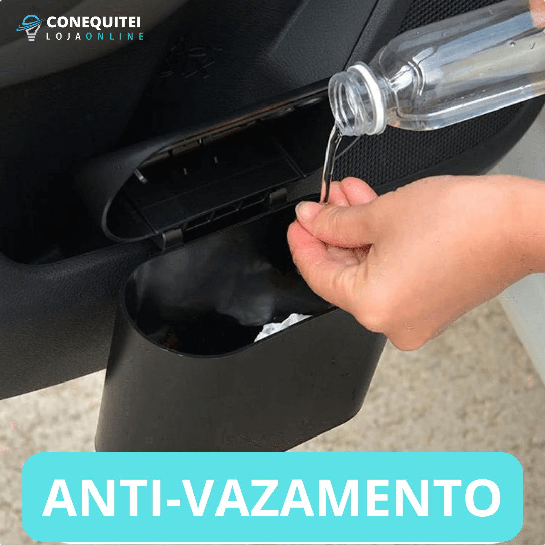 Lixeira Para Carro Dispenser Portátil C/ Tampa Automática - CARDISPLAY PRO®